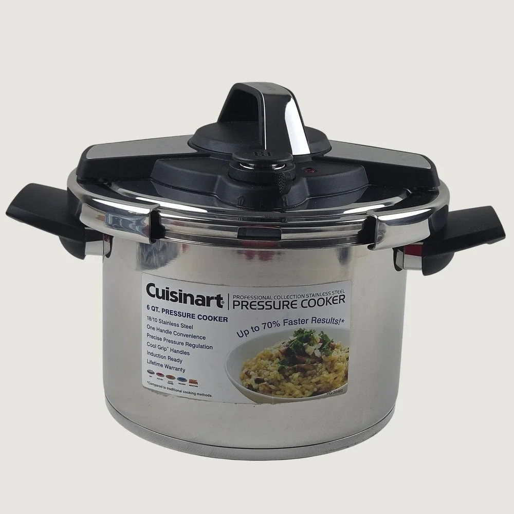 Cuisinart Professional 6 Qt Stovetop Pressure Cooker CPC22-6 Stainless Steel